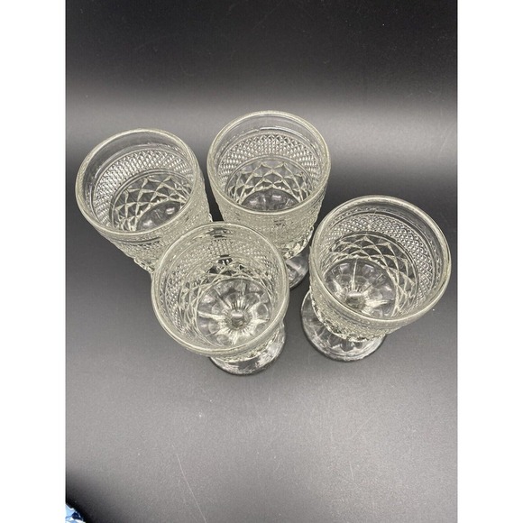 Wexford Clear by Anchor Hocking Wine/juice Glass‎   5 3/8" Set of 4 - Picture 3 of 7